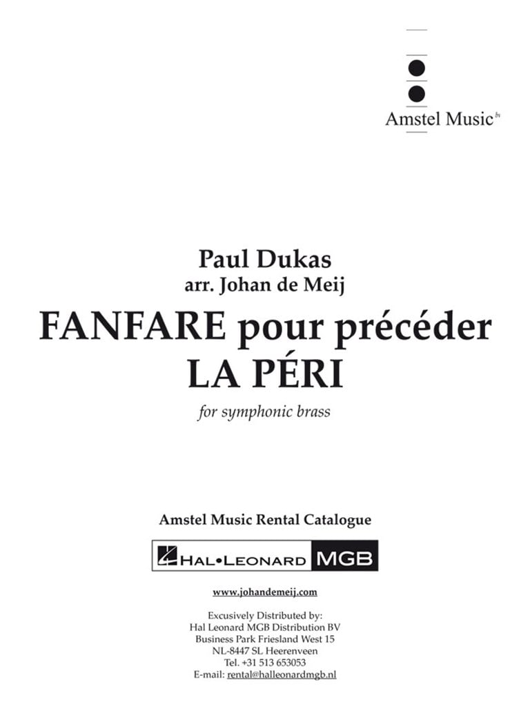 Fanfare pour précéder La Péri